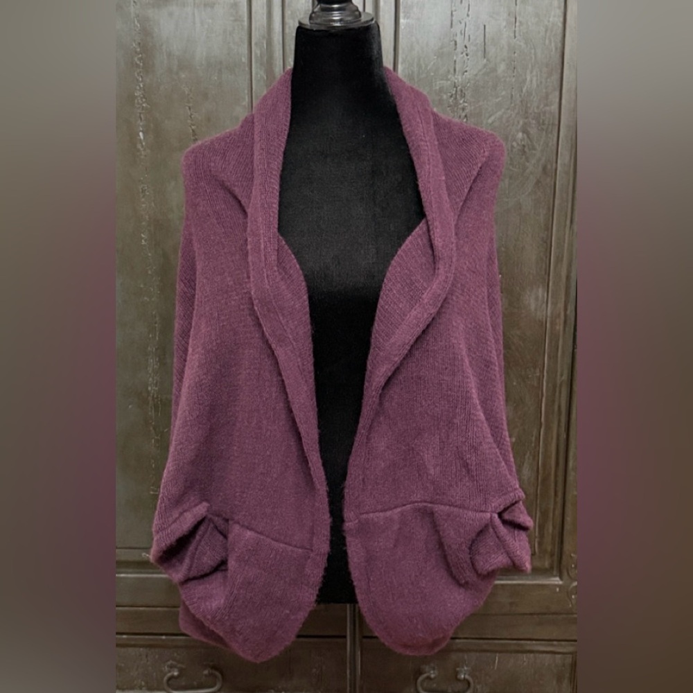 Vintage WinWin Burgundy/purple sweater cover/ wrap/Shawl - 1 size